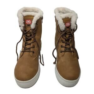 Ecko Red High Top Boots With White Fur Size 9
